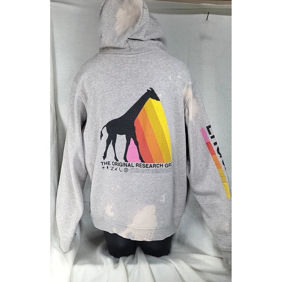 Other - Thrashed Lifted Research Group Hoodie Sweatshirt XL Giraffe Bleach Distressed
